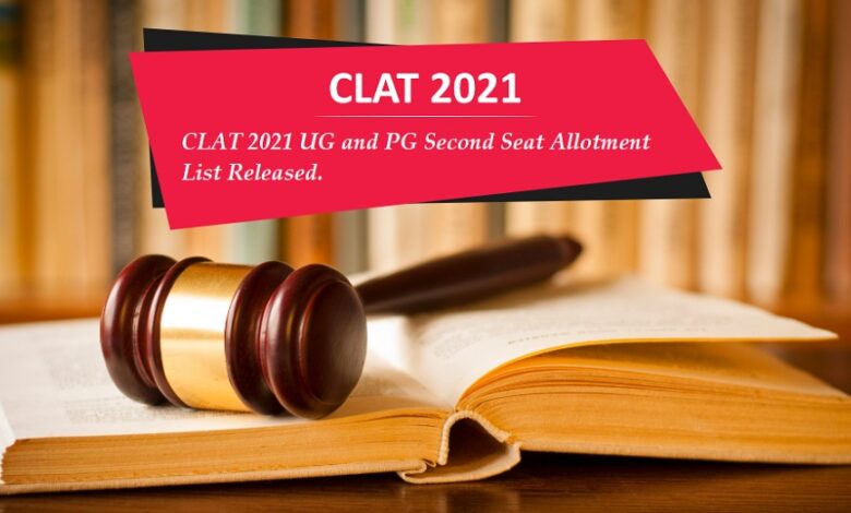 Clat 2021 second allotment list