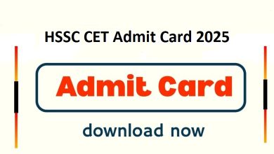 HSSC CET Admit Card