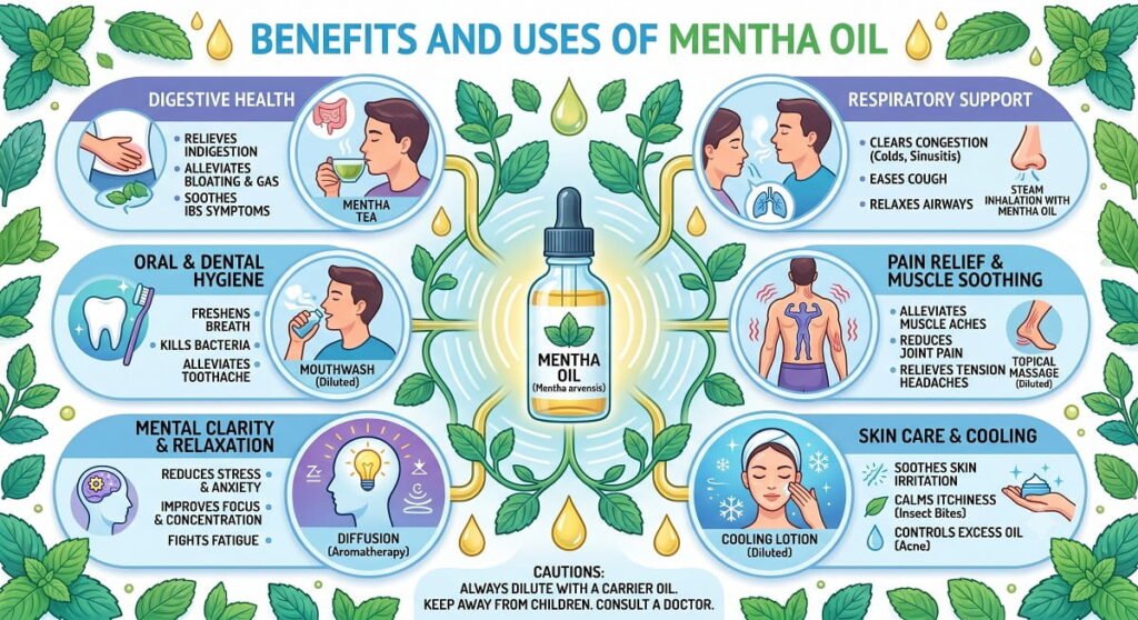 Uses of Mentha Oil